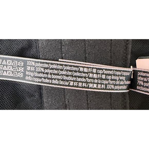 Victoria’s Secret Black Lace Bralette XL Floral Mesh Sheer Lingerie New - Picture 8 of 8
